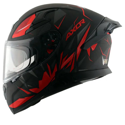 AXOR Apex Hunter Dull Black Red Full Face Helmet