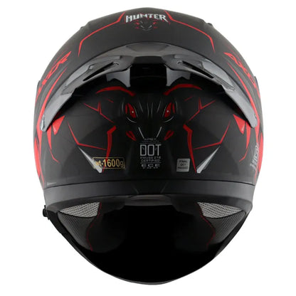 AXOR Apex Hunter Dull Black Red Full Face Helmet
