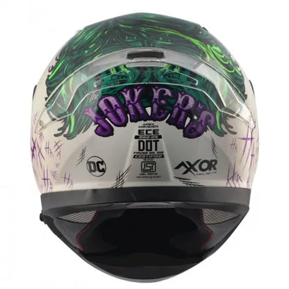 AXOR Apex Joker Special Edition White Green Full Face Helmet