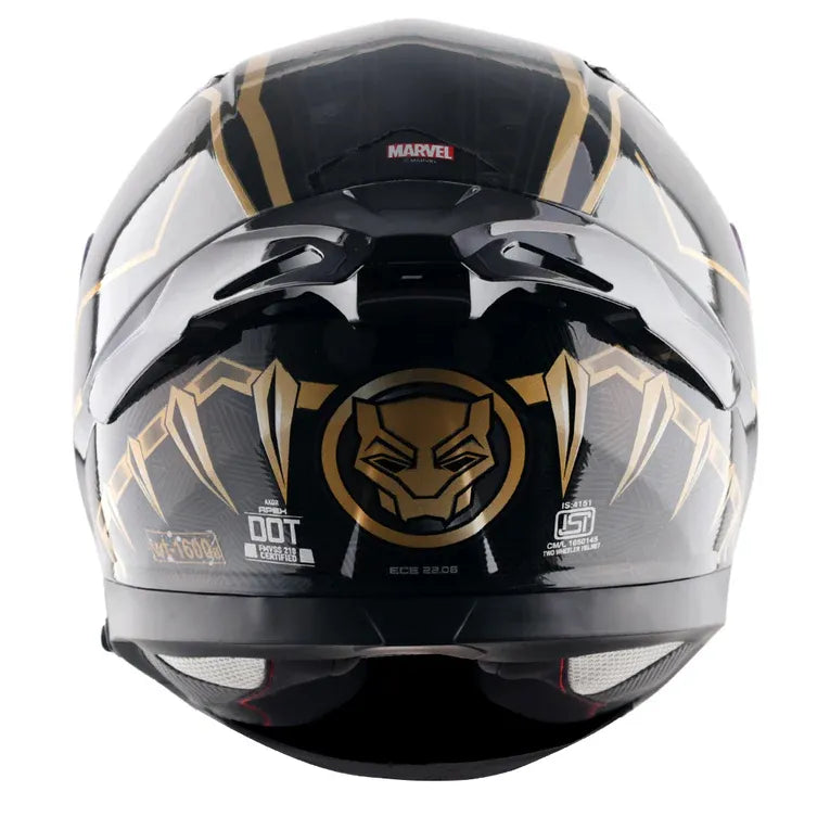 AXOR Apex Marvel Black Panther Gold Full Face Helmet