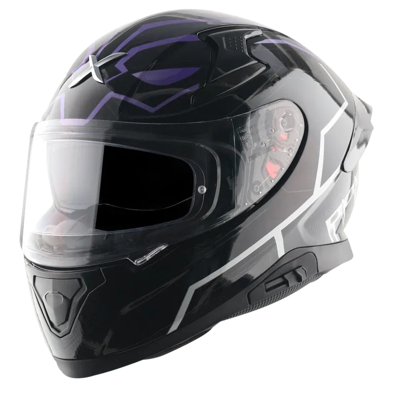 AXOR Apex Marvel Black Panther Purple Full Face Helmet