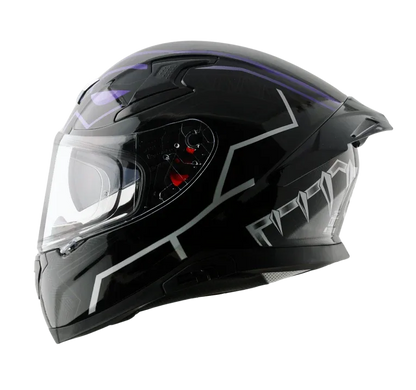 AXOR Apex Marvel Black Panther Purple Full Face Helmet
