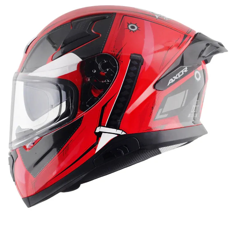 Axor Apex Marvel Deadpool Red Black Full Face Helmet