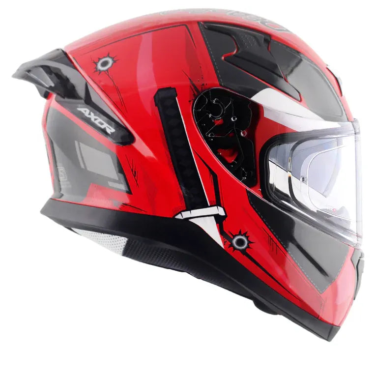 Axor Apex Marvel Deadpool Red Black Full Face Helmet
