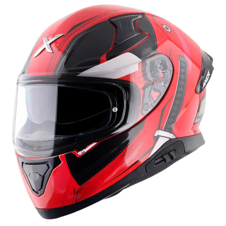 AXOR Apex Marvel Deadpool Dull Red Black Full Face Helmet