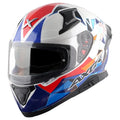 AXOR Apex Prism White Blue Full Face Helmet