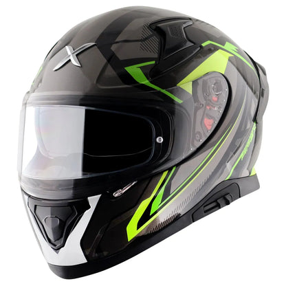 AXOR Apex Road Trip Black Neon Yellow Full Face Helmet
