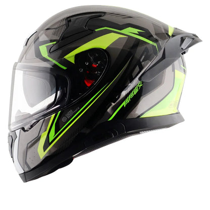 AXOR Apex Road Trip Black Neon Yellow Full Face Helmet