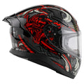 Axor Apex Scratch Black Red Ful Face Helmet