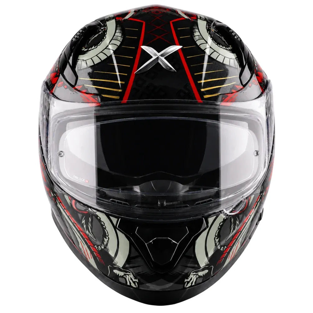 Axor Apex Scratch Black Red Ful Face Helmet