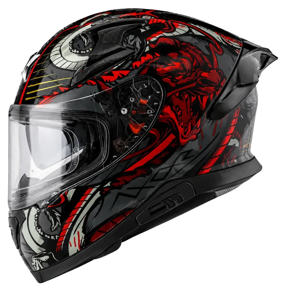 Axor Apex Scratch Black Red Ful Face Helmet
