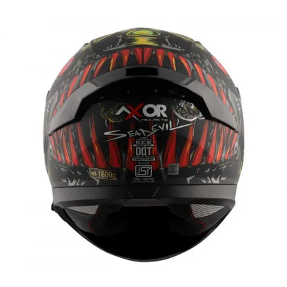 AXOR Apex Seadevil Dull Black Red Full Face Helmet