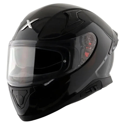 AXOR Apex Solid Black Full Face Helmet