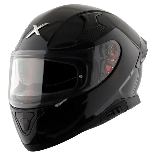AXOR Apex Solid Black Full Face Helmet