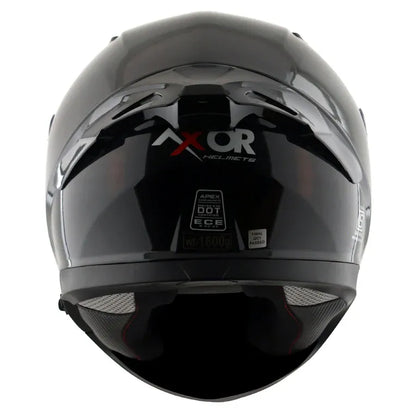 AXOR Apex Solid Black Full Face Helmet