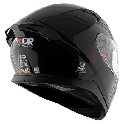 AXOR Apex Solid Black Full Face Helmet