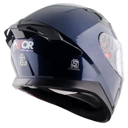 AXOR Apex Solid Deep Blue Full Face Helmet