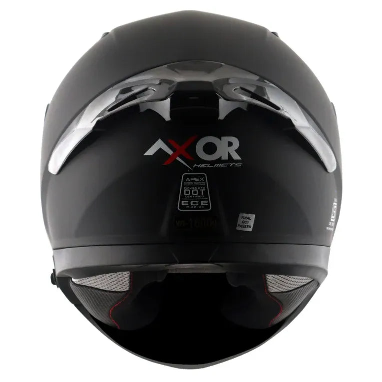 AXOR Apex Solid Dull Black Full Face Helmet