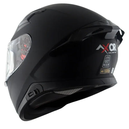 AXOR Apex Solid Dull Black Full Face Helmet