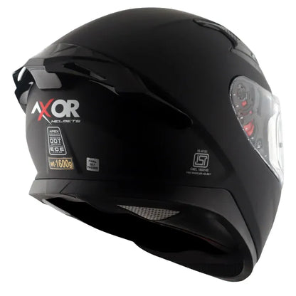 AXOR Apex Solid Dull Black Full Face Helmet