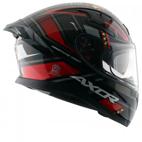 AXOR Apex Tiki Black Red Full Face Helmet
