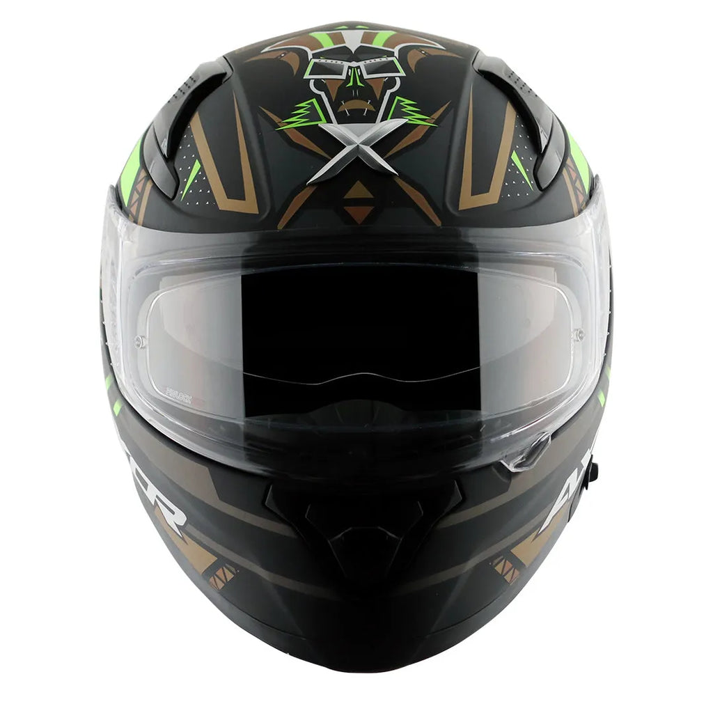 AXOR Apex Tiki Dull Black Gold Full Face Helmet
