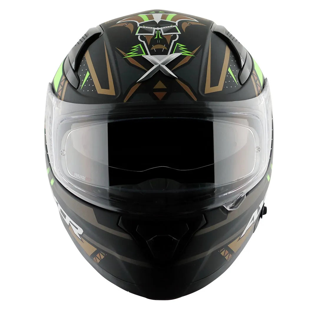 AXOR Apex Tiki Dull Black Gold Full Face Helmet