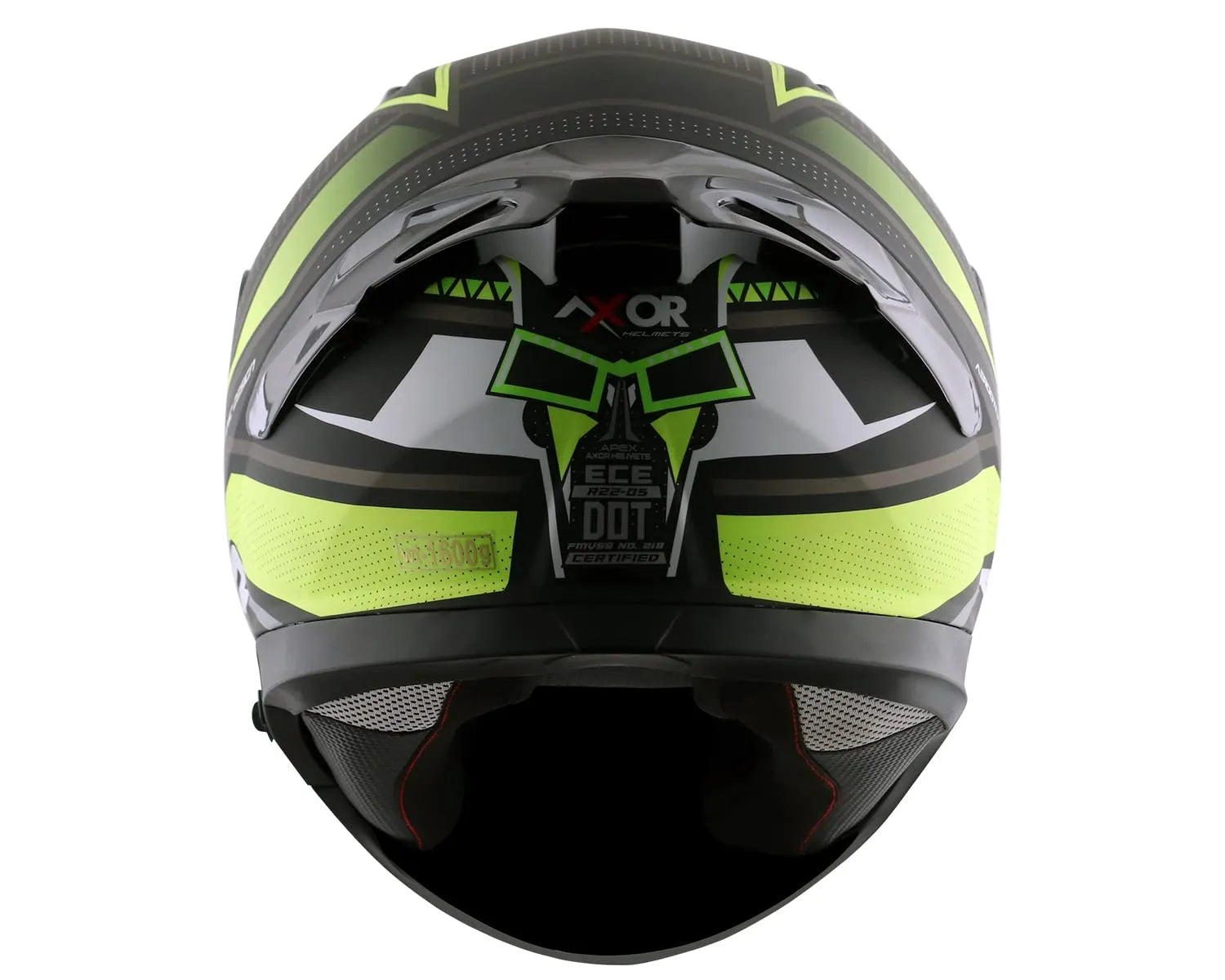 AXOR Apex Tiki Dull Black Neon Yellow Full Face Helmet