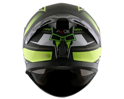 AXOR Apex Tiki Dull Black Neon Yellow Full Face Helmet