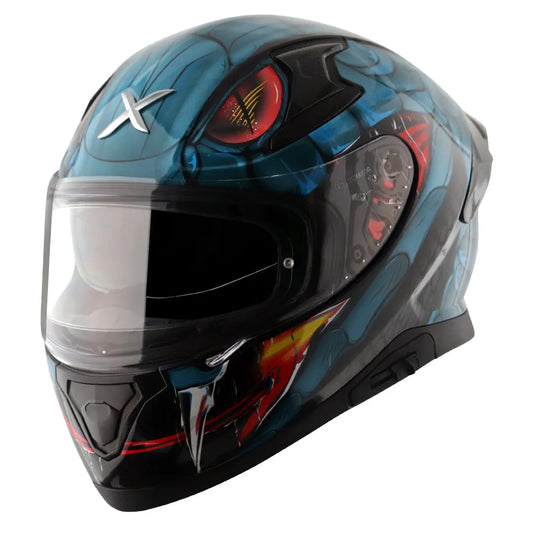 AXOR Apex Venomous Black M Blue Full Face Helmet