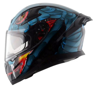 AXOR Apex Venomous Black M Blue Full Face Helmet