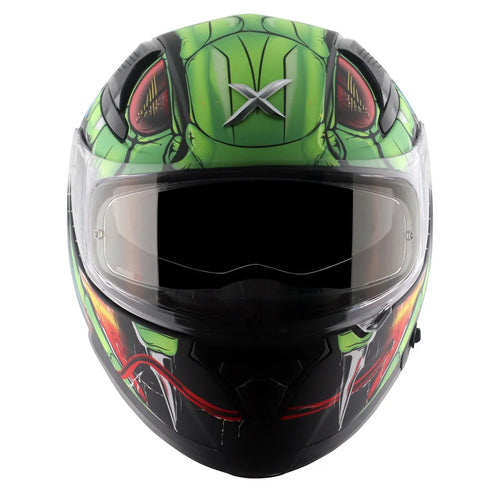 AXOR Apex Venomous Dull Black Neon Green Full Face Helmet