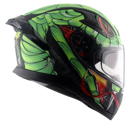 AXOR Apex Venomous Dull Black Neon Green Full Face Helmet