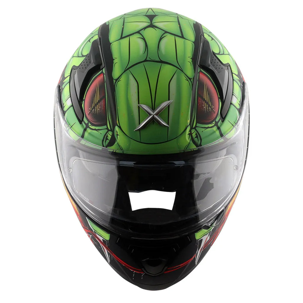 AXOR Apex Venomous Dull Black Neon Green Full Face Helmet