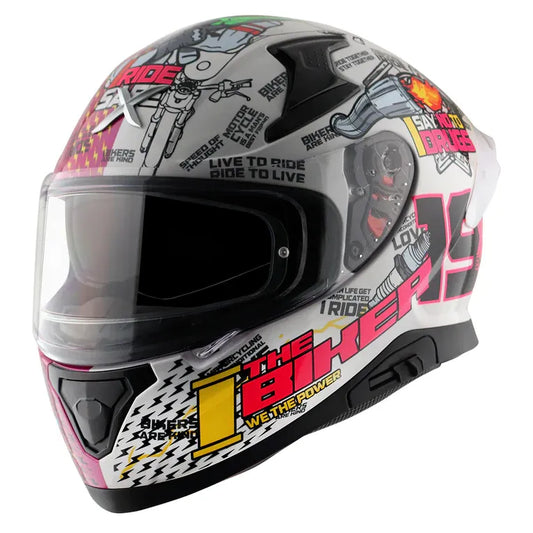 AXOR Apex Xbh19 Pink White Full Face Helmet