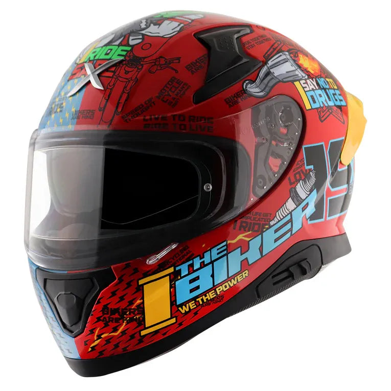 AXOR Apex Xbhp19 Blue Red Full Face Helmet