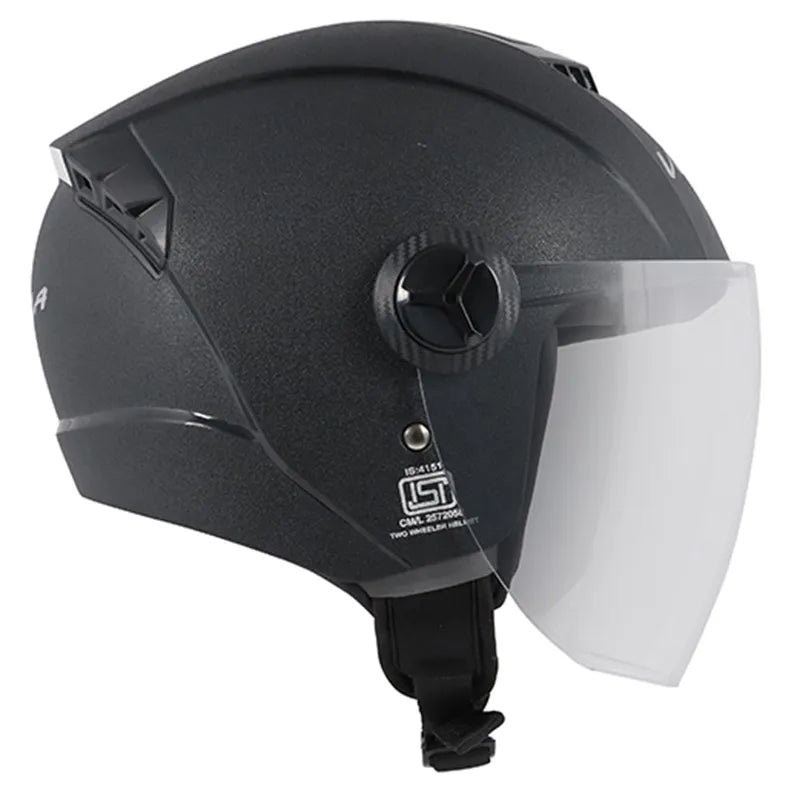 VEGA Aster Black Half Face Helmet