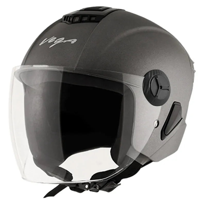 VEGA Aster Dx Dull Anthracite Half Face Helmet