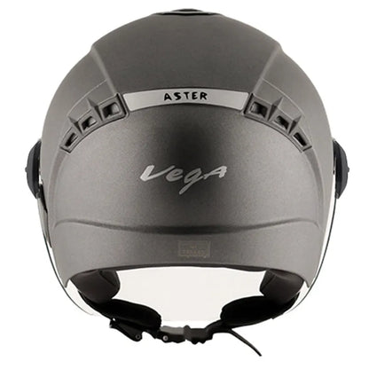 VEGA Aster Dx Dull Anthracite Half Face Helmet