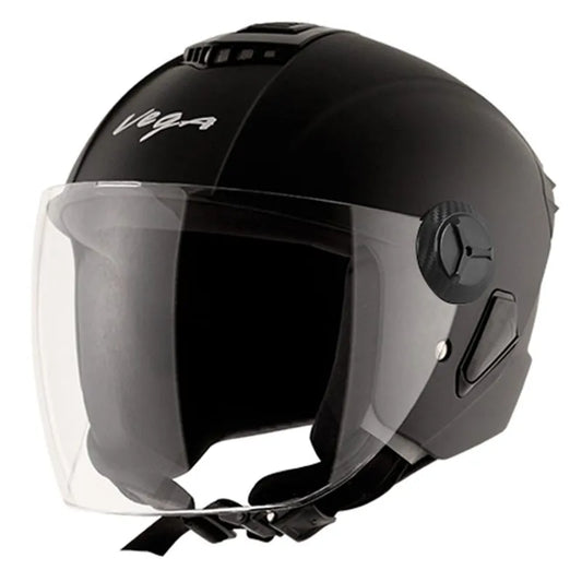 VEGA Aster Dx Dull Black Half Face Helmet