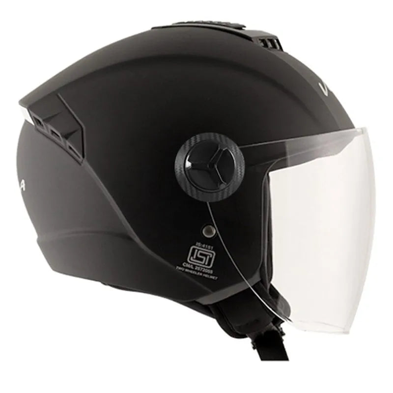 VEGA Aster Dx Dull Black Half Face Helmet