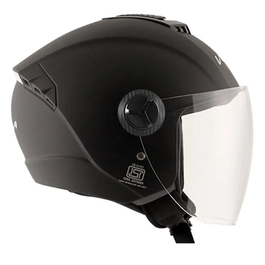 VEGA Aster Dx Dull Black Half Face Helmet