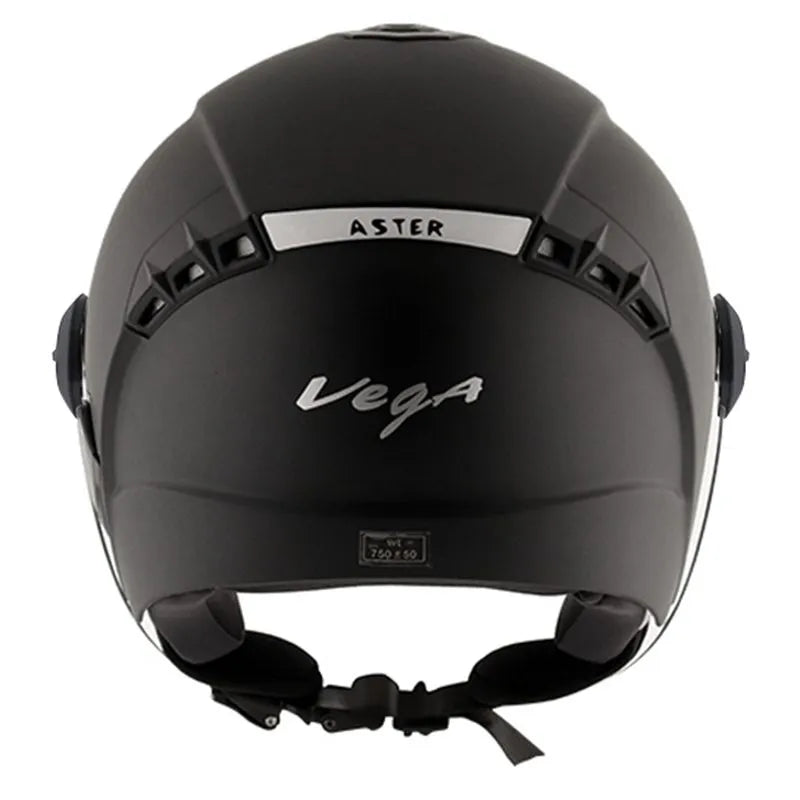 VEGA Aster Dx Dull Black Half Face Helmet