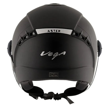 VEGA Aster Dx Dull Black Half Face Helmet