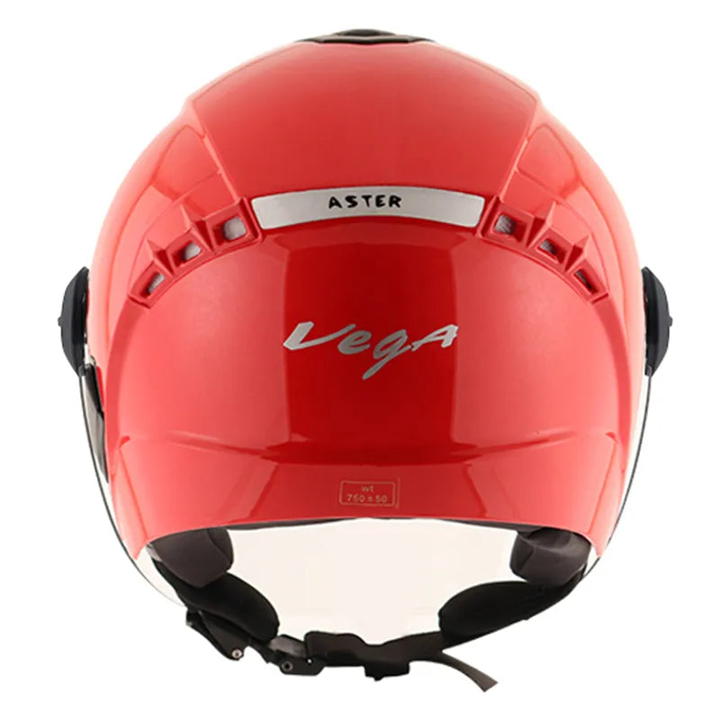 VEGA Aster Dx Red Half Face Helmet