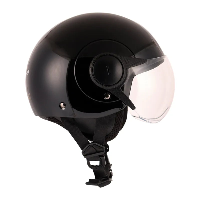 VEGA Atom Black Half Face Helmet