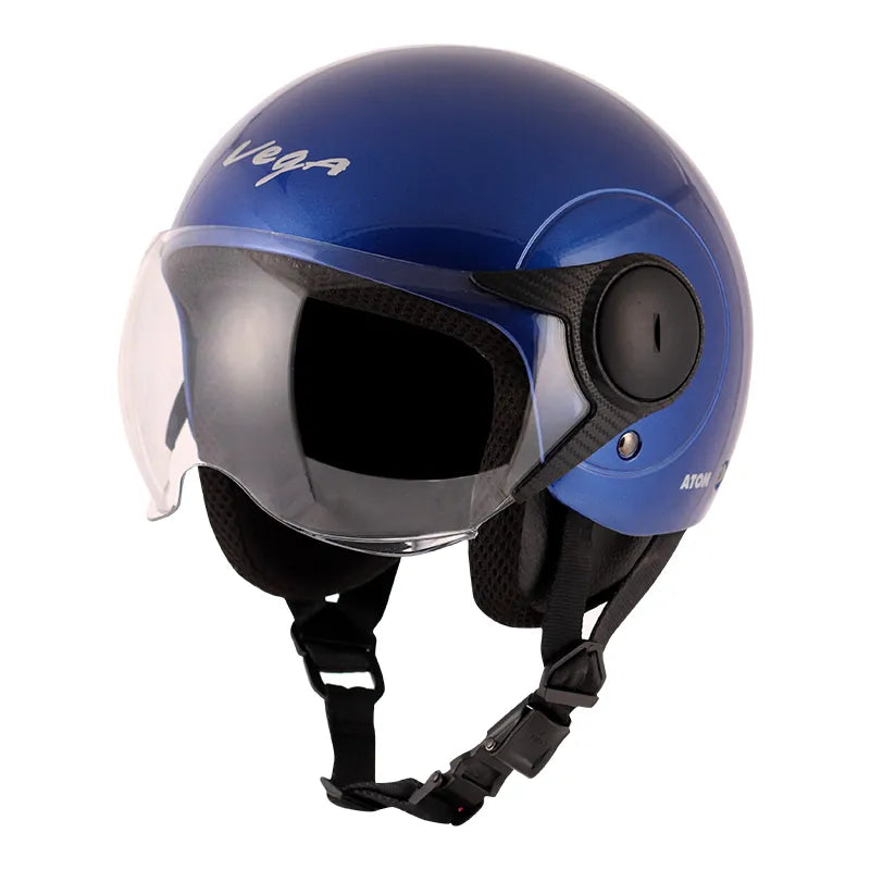 VEGA Atom Blue Half Face Helmet