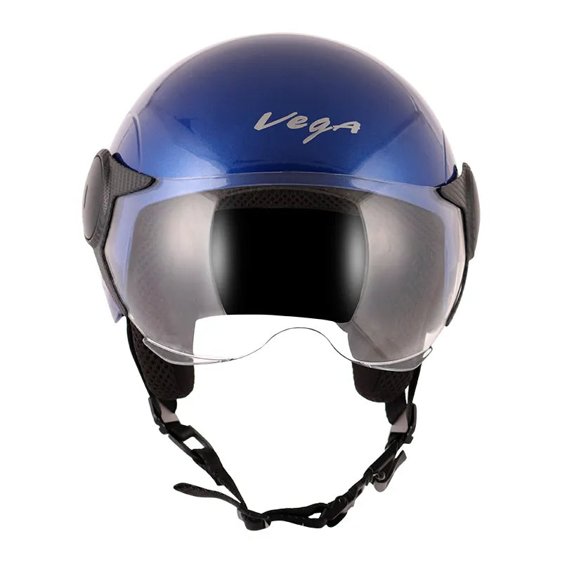 VEGA Atom Blue Half Face Helmet