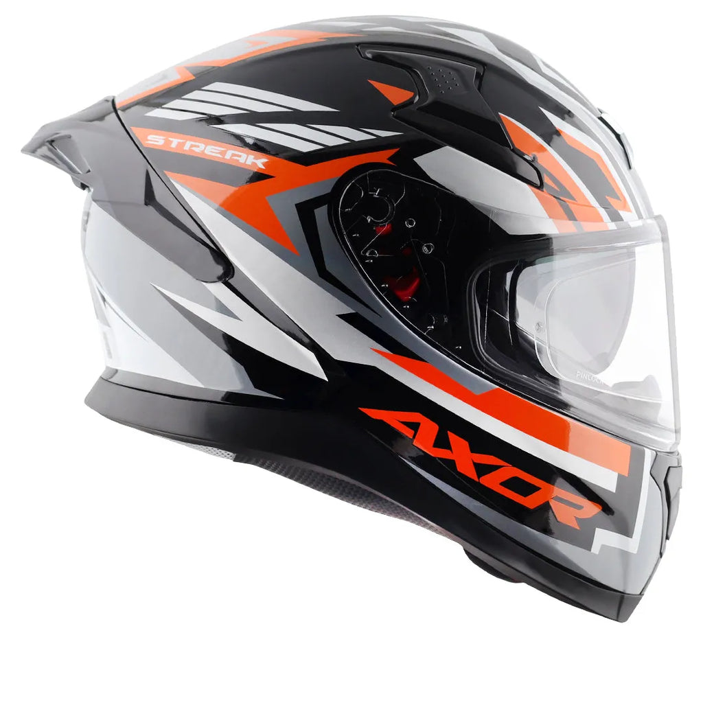 AXOR Apex Streak Black Orange Full Face Helmet