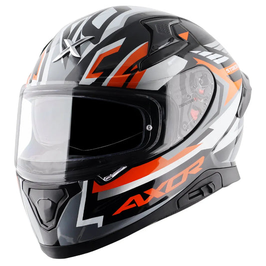AXOR Apex Streak Black Orange Full Face Helmet
